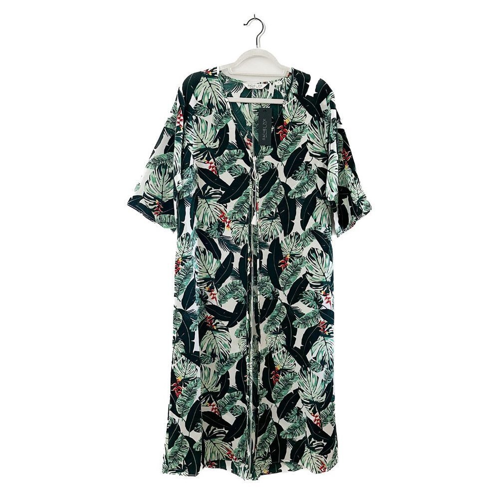 NWT RACHEL ZOE Palm Print Kimono Duster - OS